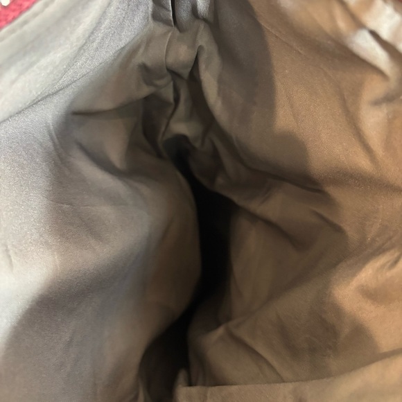 Matt & Nat Red Minimalist Backpack with Top Handle Vegan Leather Side Pocket - Picture 11 of 11